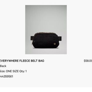 Lululemon Sherpa belt bag